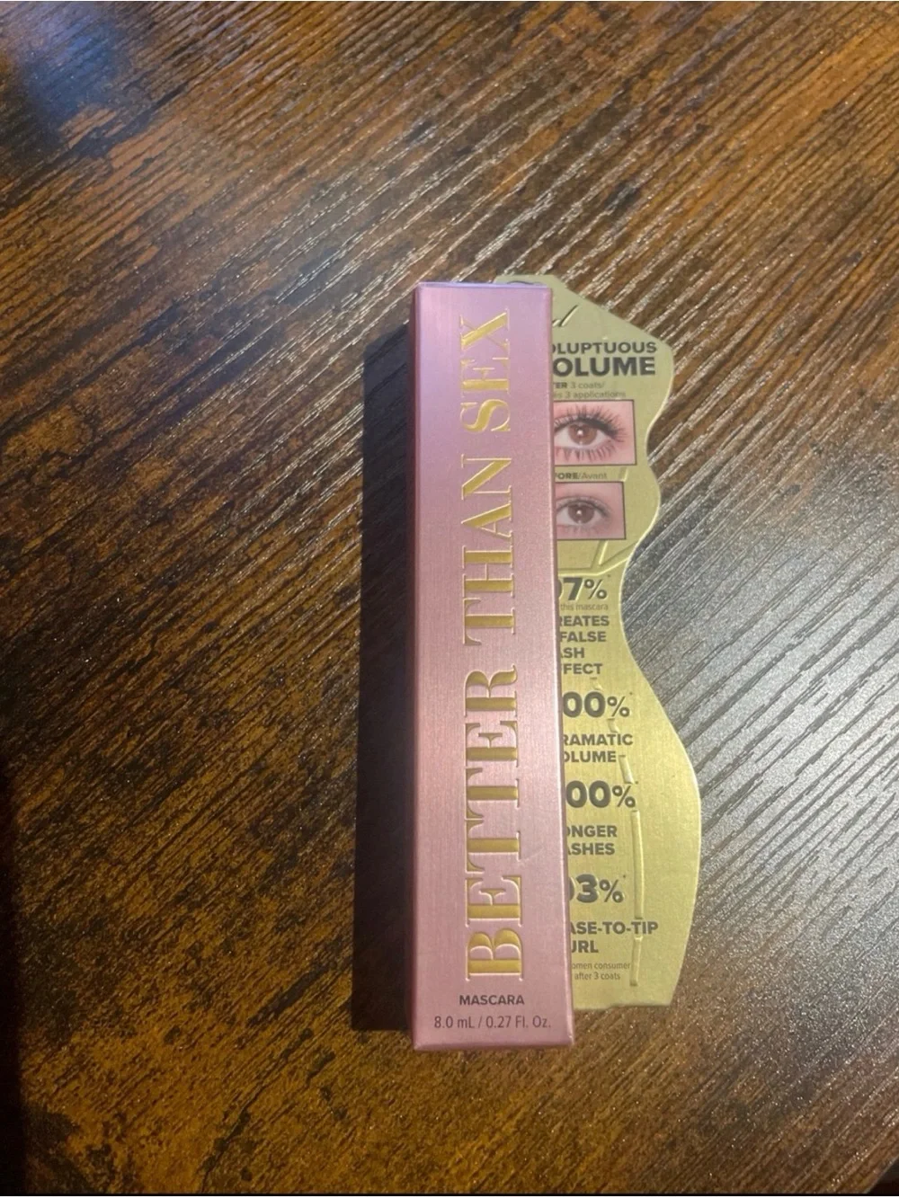 Too Faced Better Than Sex Mascara Black 0.27 Oz / 8 ml Full Size! BNIB